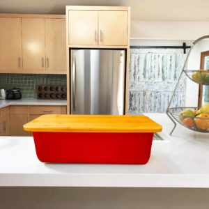 Clean Dezign Bread Box With Cutting Board Lid